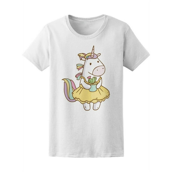 Cute Girl Magic Unicorn T-Shirt Women -Image by Shutterstock, Female Large