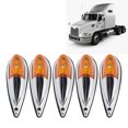 thumbnail image 1 of 5 Pcs Cab Clearance Light, Cab Marker Light Weatherproof Amber Teardrop Cab Top Running Light Universal for Trucks RV, 1 of 7