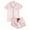 Pink, variant on Pajamas For Women Set Solid Color Short Sleeved Shorts Pajamas Summer Button Down Comfortable Home Clothes Pink XS