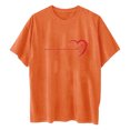 thumbnail image 1 of Hombres y mujeres Parejas Mangas caídas Estampado de San Valentín Blusa suelta de manga corta Pompotops  oipoqjl3538, 1 of 7