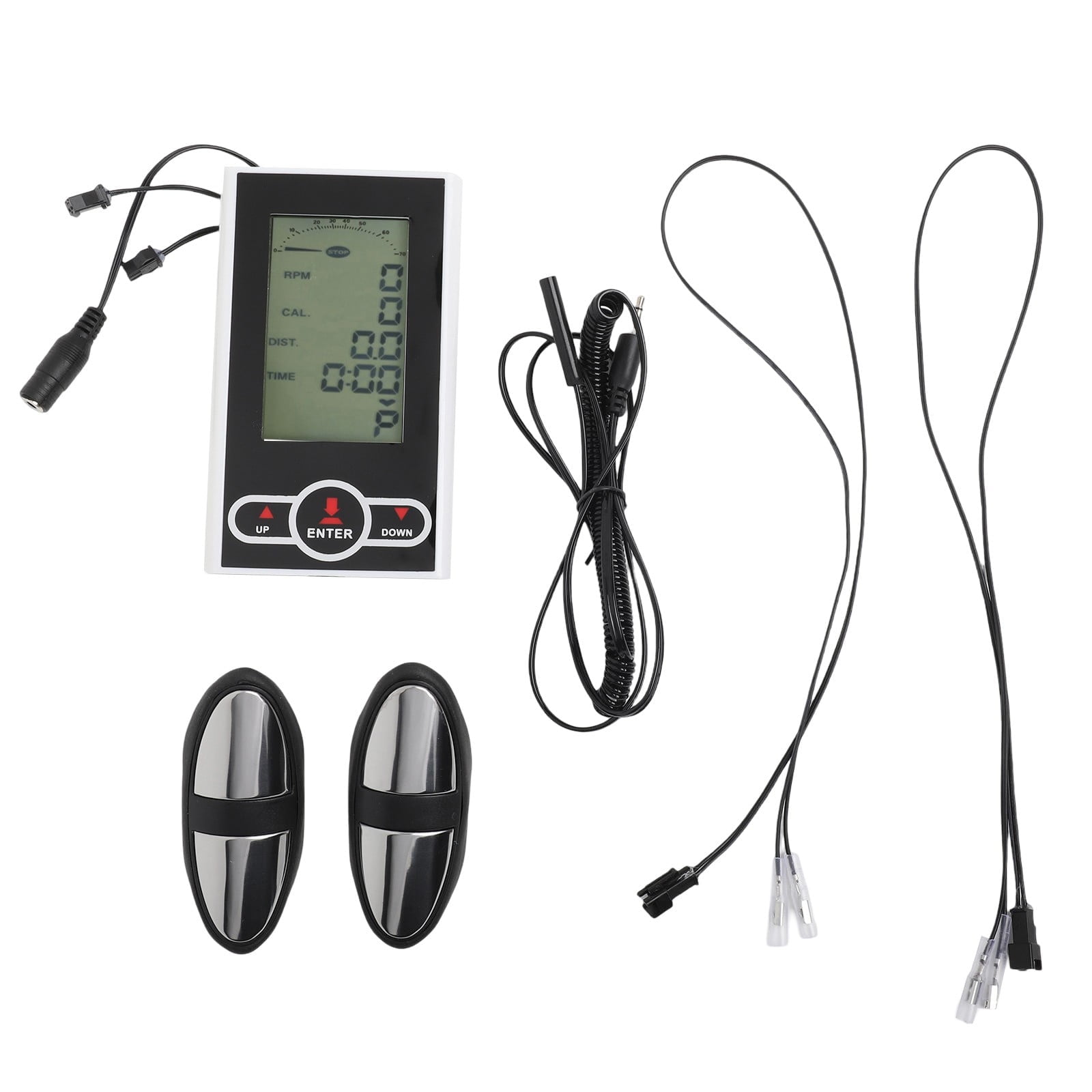 Exercise Bike Monitor Speedometer Stationary Bike Elliptical Trainer Display with 2 Heart Rate Sensors 5.4x3.1 Inch-