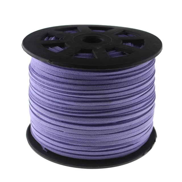 Hilo de Encaje de Gamuza Sintética Sunnimix 3 mm Violeta 100 yardas