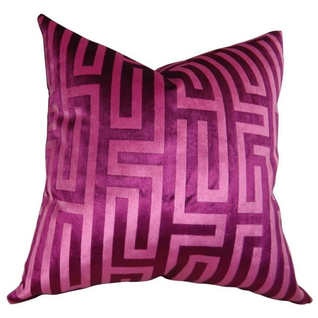 Plutus Cesire Velours Labyrinthe à la Main Jeter Oreiller, (20 "x 36" Roi)