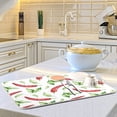 thumbnail image 5 of SKYSONIC Dish Drying Mats for Kitchen 16x18 in, Red Hot Chili Pepper Dish Drainer Mats, Kitchen Counter Mats Dish Dry Pad, 5 of 6