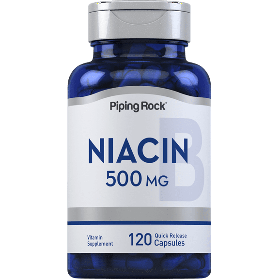 Niacin 500mg | 120 Capsules | Supplement for Men and Women | by Piping Rock