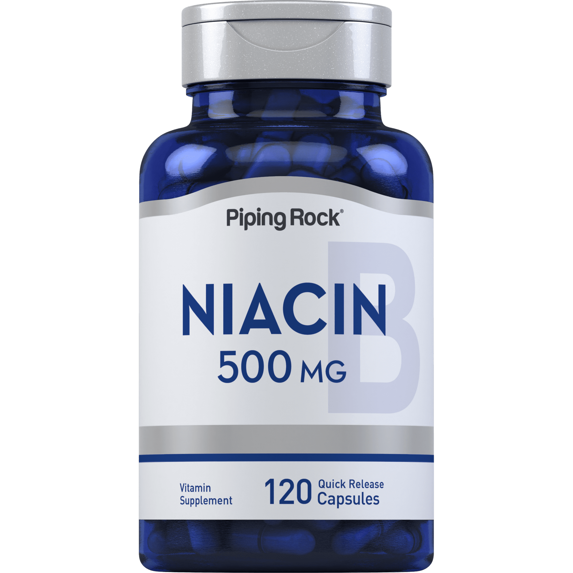 Niacin 500mg | 120 Capsules | Supplement for Men and Women | by Piping Rock