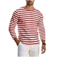 thumbnail image 1 of SDNall Chandails de Sport à Manches Longues pour Hommes, Hauts Décontractés à Imprimé Mode à Col Rond pour Hommes, 1 of 6