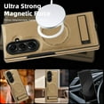 thumbnail image 5 of Magnetic for Samsung Galaxy Z Fold 7 PU Leather Case, Compatible with Magsafe, Built-in Invisible Stand, Premium Ultra Slim Adjustable Kickstand Protective Phone Case for Galaxy Z Fold 7, Desertgold, 5 of 9