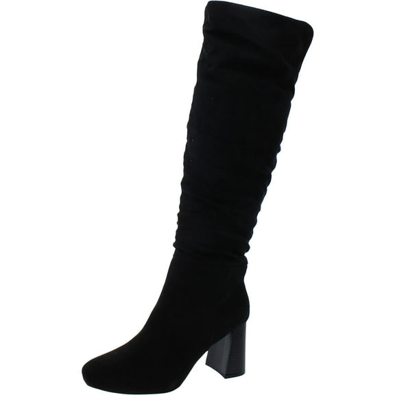 Sugar Womens Emerson Faux Suede Slouchy Knee-High Boots