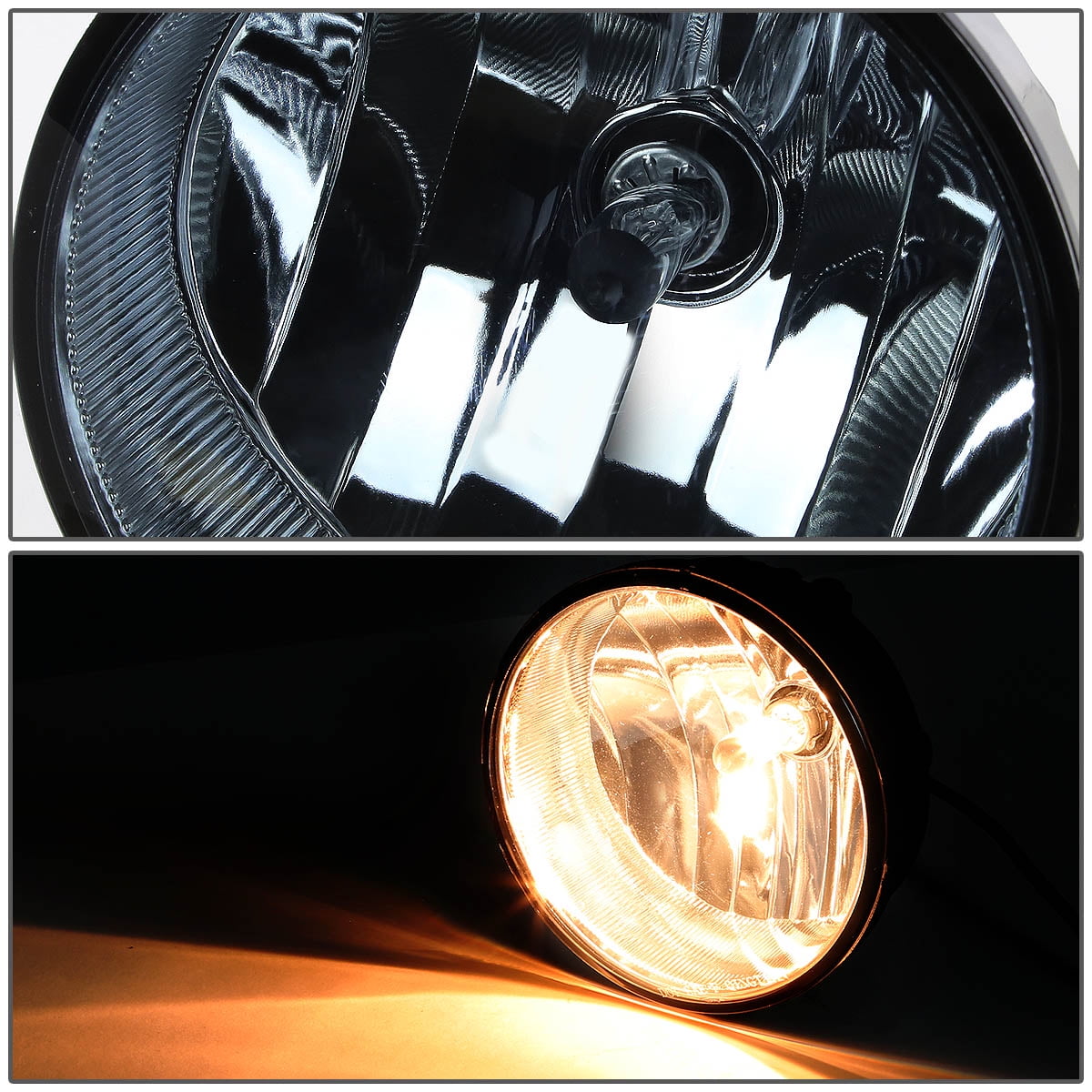 DNA Motoring FL-NS001-SM For 2004 to 2016 Toyota Sequoia Solara Tundra Tacoma Pair Fog Lights Lamps Smoked Lens 05 06 07 08 09 10 11 12 13 14 15
