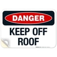 thumbnail image 1 of Keep Off Roof Sign, 10x7 Vinyl Sticker, 1 of 8