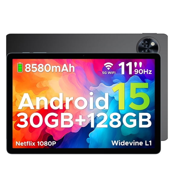 DOOGEE U11 Pro Android 15 Tablet,11 inch Tablet,30GB+256GB/2TB TF,8580mAh,Octa-Core,90Hz Display, Netflix 1080P,5G WiFi,Widevine L1,BT5.0,13MP+5MP
