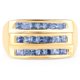 thumbnail image 3 of 14K Yellow Gold Plated 1.05 Carat Genuine Blue Sapphire .925 Sterling Silver Ring QJ Model, 3 of 3