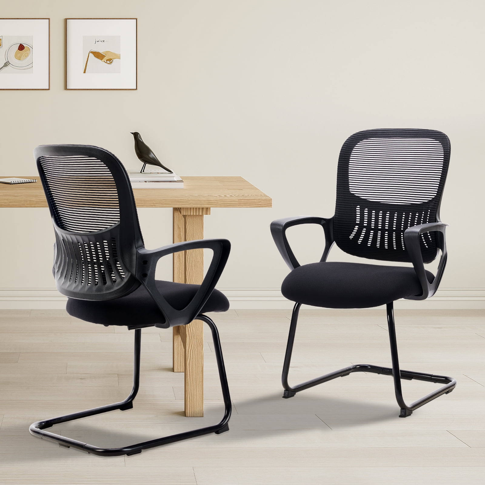 GIANNA Home Office Desk Chair No Wheels, Suit for Conference Room Waiting Reception Guest,1 Pack
