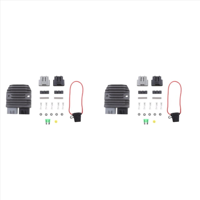 2X Régulateur & Rectificateur Version Améliorée pour Shindengen Mosfet FH020AA, Ensemble de 2 Outils de Rectification, Noir & Argent