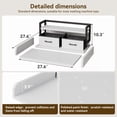 thumbnail image 2 of 2-Tier Washer Dryer Countertop Single with Shelf and Drawer, Laundry Topper with Edge and Non-Slip Pad for Laundry Hamper Counter Storage, 2 of 9