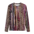 thumbnail image 4 of T-shirts à Manches Longues pour Femmes à Col Rond Imprimé Floral Tunique Blouse Décontractée Douce, 4 of 5
