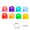 Silicone, variant on Pack Of 8 Multicolor Key Caps Accessory for Effortless Organization with Assorted Shapes Flexible Key Protectors