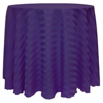 Ultimate Textile (10 Pack) Satin-Stripe 60-Inch Round Tablecloth - for Wedding and Catering, Hotel or Home Dining use, Purple