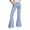 Blue, variant on Men's Three Tone Flared Festival Trousers Gradient Rock Casual Style Hot Pink S