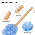 thumbnail image 5 of Loofah with Wooden Handle, Long Handle Bath Pouf, Loofah Sponge on a Stick for Women Men, Blue, 5 of 5