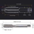 thumbnail image 2 of 5/8\"-11 UNC Tap and Die SetMachine Thread Tap and Round Thread Die Right Hand, 2 of 10