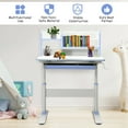 thumbnail image 5 of Gymax Kids Writing Desk Student Study Table Height Adjustable w/Tilt Desktop Blue, 5 of 10