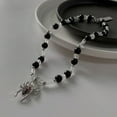 thumbnail image 3 of Spider Pendant Necklaces Fashion Splice String Black Beaded Clavicle Chain Diablo High Street Diamond Spider Pendant Jewelry, 3 of 7