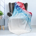 thumbnail image 4 of American Soft Flannel Fleece Throw Blanket, United States of America National Flag Sketch with State Stars White Stripe Theme, Cozy Plush for Indoor and Outdoor Use, 70" x 90", Blue Red, by Ambesonne, 4 of 5