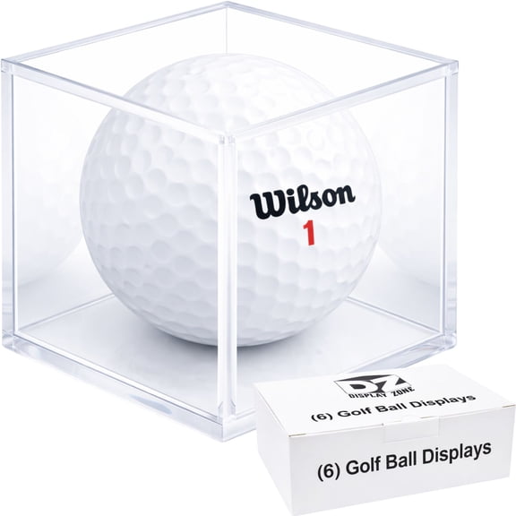 (Box 6) Display Zone Golf Ball Cube - Showcase Your Collection & Preserve Balls - Stunning Transparent Holders