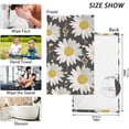 thumbnail image 3 of Dreamtimes 2 PCS Hand TowelsBeautiful White Daisy Chamomile Flowers 16 x 28 Inch Soft Highly Absorbent Cotton Bathroom Towels for Bathroom Ktichen Travel SPA Gym, 3 of 7