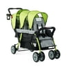Foundations Compass Trio Triple Stroller, 3-Seat Tandem with UV Canopies and Reclining Seats, Lime