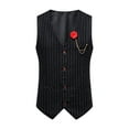 thumbnail image 2 of Dvkptbk Men Solid Fashion Have Pockets Button Turn-down Collar Tanks Tops Blouse on Clearance, 2 of 9