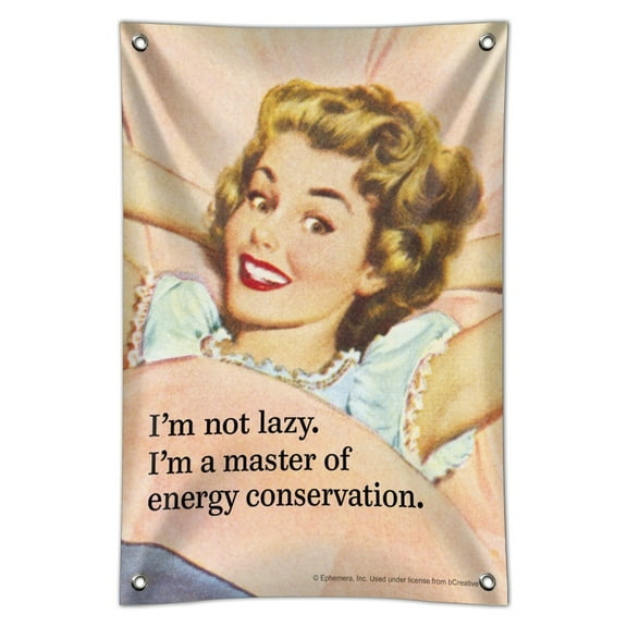 I'm not Lazy Master of Energy Conservation Funny Humor Home Business Office Sign