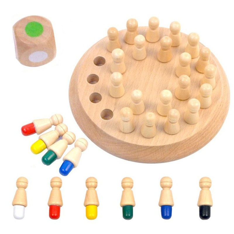 Kids Wooden Memory Match Stick Chess Game Educational Toy Brain Training Gifts S 