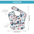 thumbnail image 4 of Hirioo Fourth Of July Party for Baby Waterproof Pocket Bib Adjustable Closed for Babies Toddlers with Large Pocket 6-24Months, 4 of 8