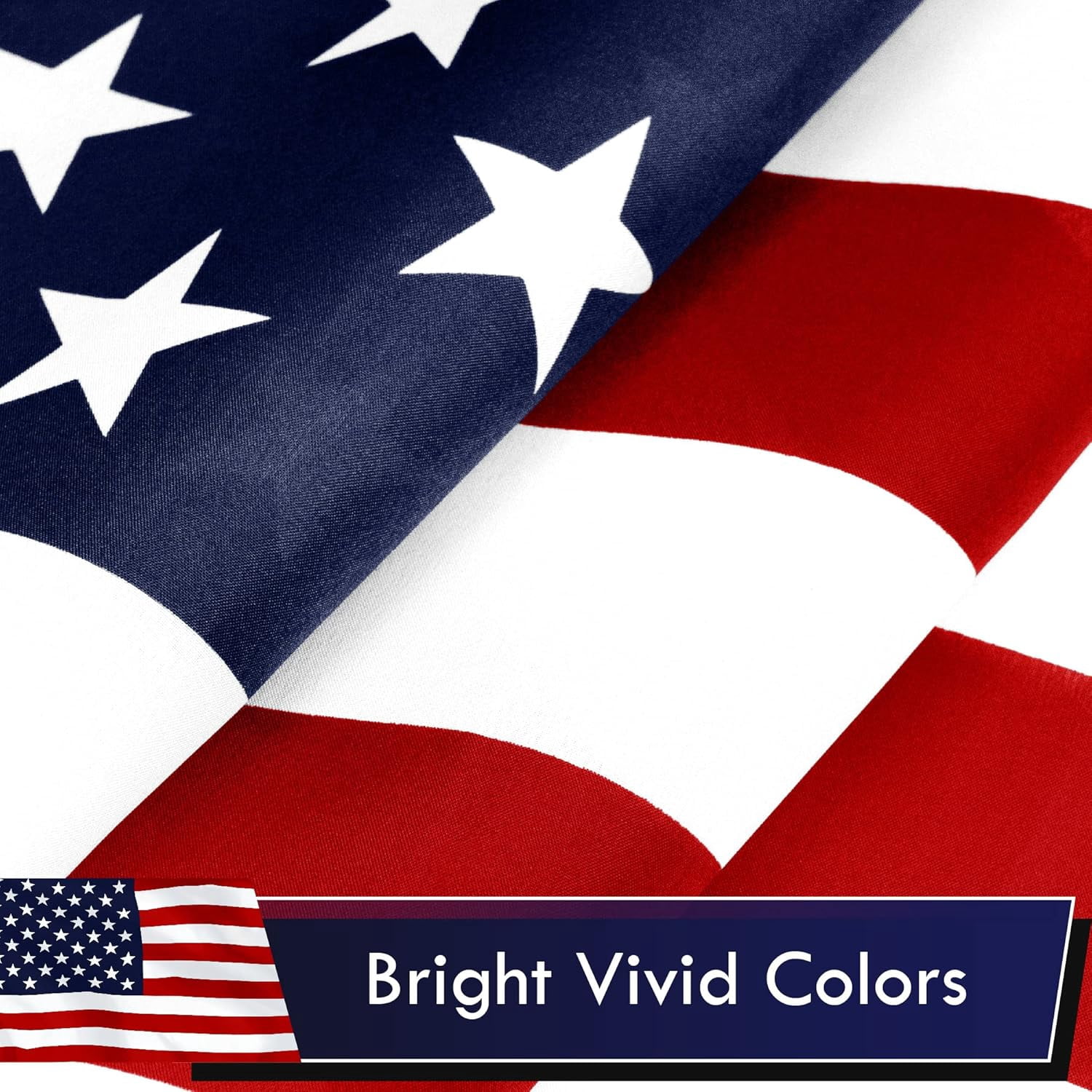 American Flags for Outside 3X5 FT 3Ply Double Sided Prined USA Flags Polyester US United State Flags Canvas with Stars and Stripes Flag with 2 Brass Grommets Outdoor Indoor Decor