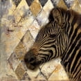 thumbnail image 2 of Pinto, Patricia 26x26 White Modern Wood Framed Museum Art Print Titled - Golden Safari I (Zebra), 2 of 4