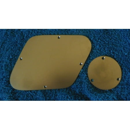 Gibson/Les Paul- back plates-set of 2 - solid brass - satin finish