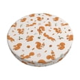 thumbnail image 2 of Xecao's Cute Squirrel Fall Print Stool Covers offer stylish, washable protection for PU round bar stools, perfect for home or commercial use., 2 of 7