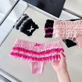 thumbnail image 4 of Alun Women's Lace Panties Ruffle Layering Cake Panties Comfortable Breathable Soft Low Rise Cute Bikini Underwear for Ladies Stylish Daily Wear Hot Pink One Size, 4 of 5