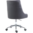thumbnail image 4 of Meridian Furniture Karina Swivel Adjustable Gray Velvet and Chrome Office Chair, 4 of 12