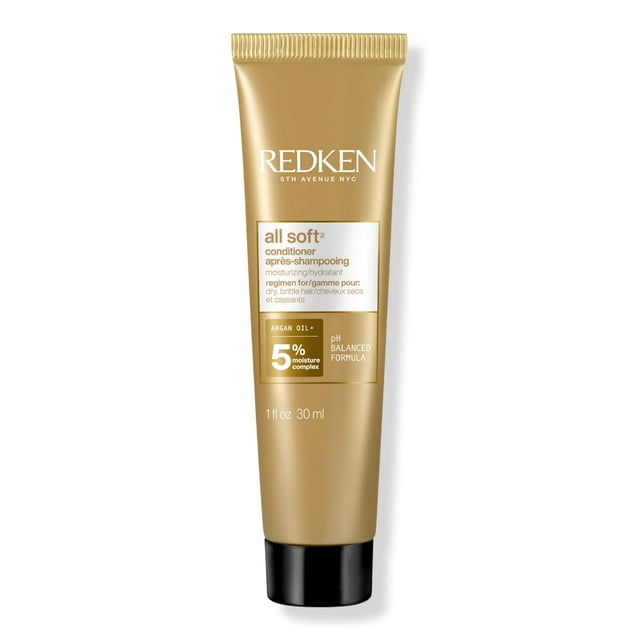 Acondicionador Redken All Soft con aceite de argán, tamaño de viaje, 30 ml