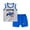Blue H, variant on TAGOLD Summer Outfit Sets for Kids Clothes,Boys Outfit Sets,Children's Sleeveless Round Neck Top Elastic Waist Shorts Casual Two-piece Set