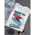 thumbnail image 3 of Born To Chill - Surfing Polar-Bear ICEE Graphic Women's T-shirt, 3 of 4