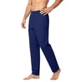 thumbnail image 7 of Zynoxe Men's Straight Leg Pants Comfort Elastic Waist Lounge Pants for Men Lightweight Home Work Casual Trousers Versatile Solid Color Long Pants with Side Pockets XL, 7 of 7