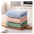 thumbnail image 6 of SLYNSHome 5 Pack Thickened Dishwashing Cloth,Wave Pattern Highly Absorbent Household Kitchen Cleaning Rag, Oil Removing Dishcloth Set,25*25cm, 6 of 8