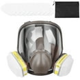 thumbnail image 3 of Masque Respiratoire Réutilisable pour le Visage, Pièce Intégrale 6800, Masque à Gaz, Protection Respiratoire, Couverture Intégrale du Visage, Grand Champ de Vision pour Peinture, Soudage Organique, Polissage, Menuiserie et Autres, 3 of 7