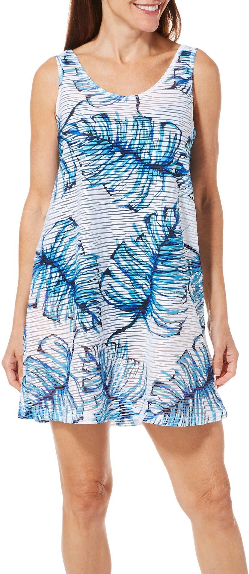 palm leaf swim cover up