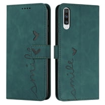 Dteck Case for Samsung Galaxy A50/A50s, Premium PU Leather Shockproof Wrist Strap Folio Flip Stand Magnetic Closure Business Money Pocket Wallet Phone Case Cover for Samsung A50/A50S 6.4", Green